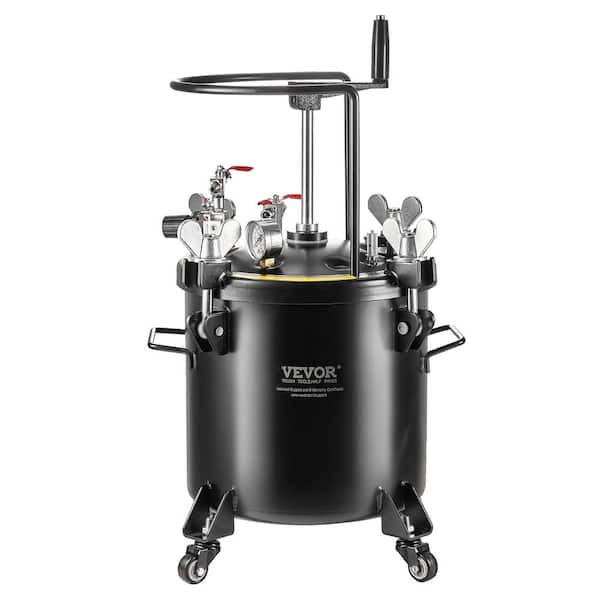 VEVOR Spray Paint Pressure Pot, 20 L/5 gal. Pressure Pot Tank, 70 psi Adjustable Pressure, Steel Pressure Pot Paint Tank