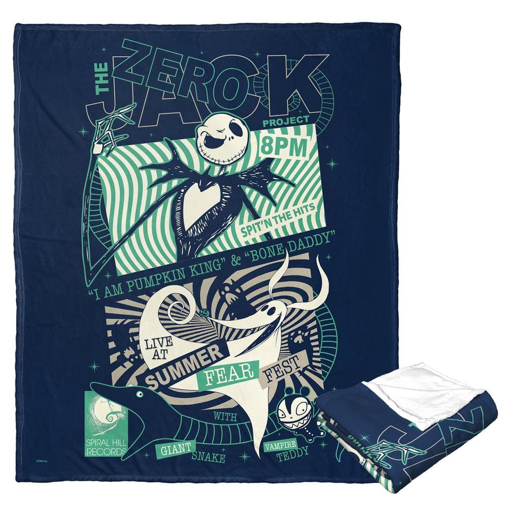 THE NORTHWEST GROUP Disney Nightmare Before Christmas Jack Zero Silk Touch Multi-Colored Throw Blanket