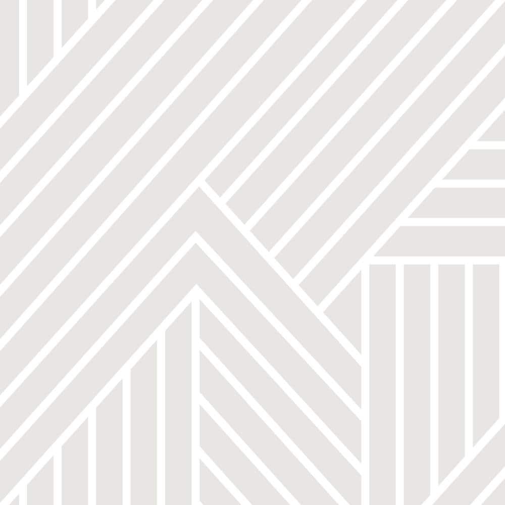 Interwoven Parquet Pattern Grey Peel and Stick Vinyl Wallpaper