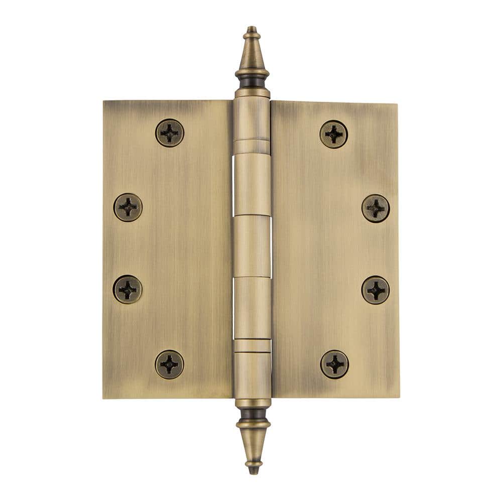 BLK Victorian Steeple TAAMBA Brass Door Hinge 4.5 x 4.5 TD HDF 4545 10B New 1