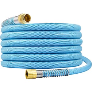 5/8 in. x 25 ft. Drinking Water Safe, 5/8 in. RV Water Hose w/ 3/4 in. Solid Brass Fittings, Flexible and Light-Weight,