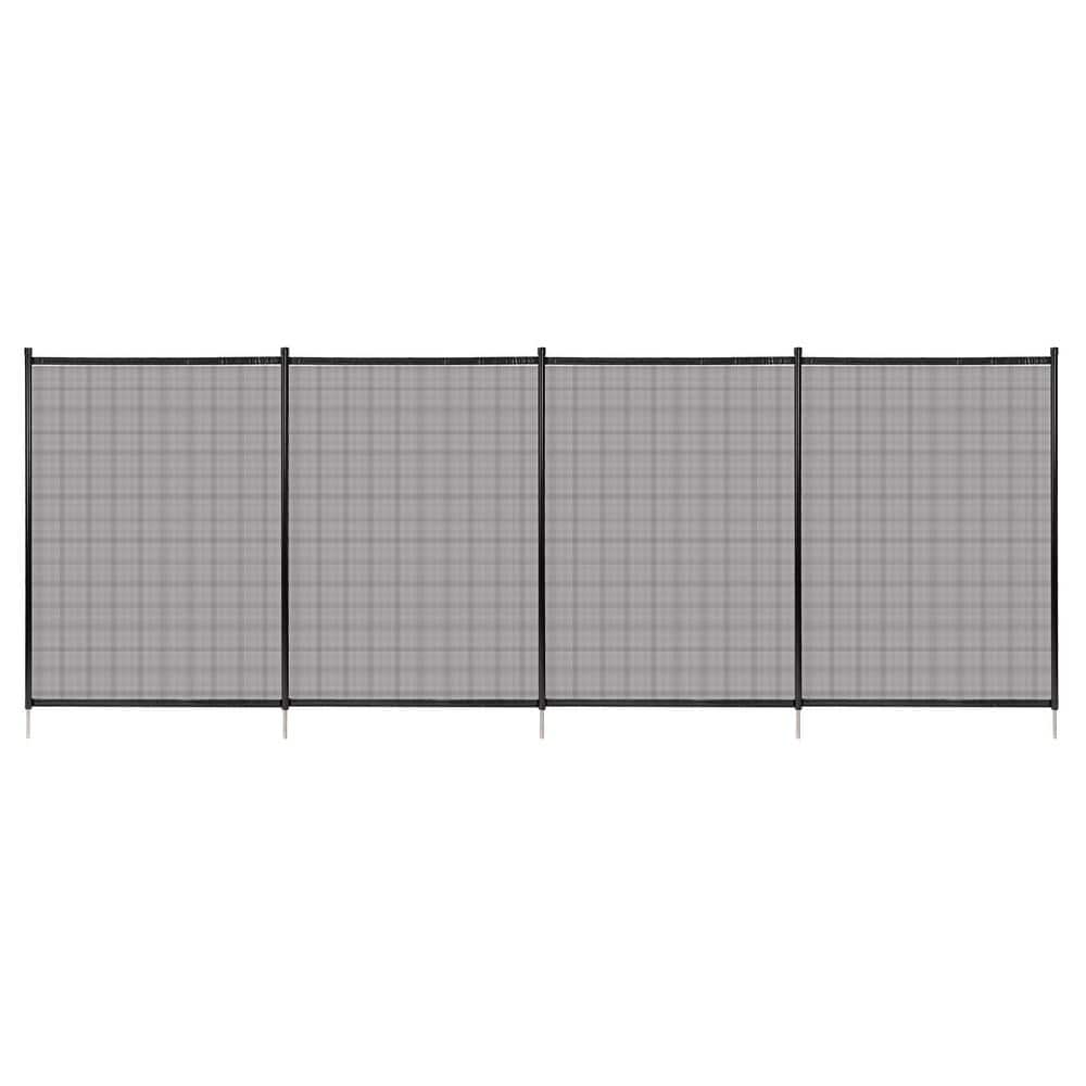 Black Aluminum and Mesh 4 ft. x 12 ft. Pool Safety Fence