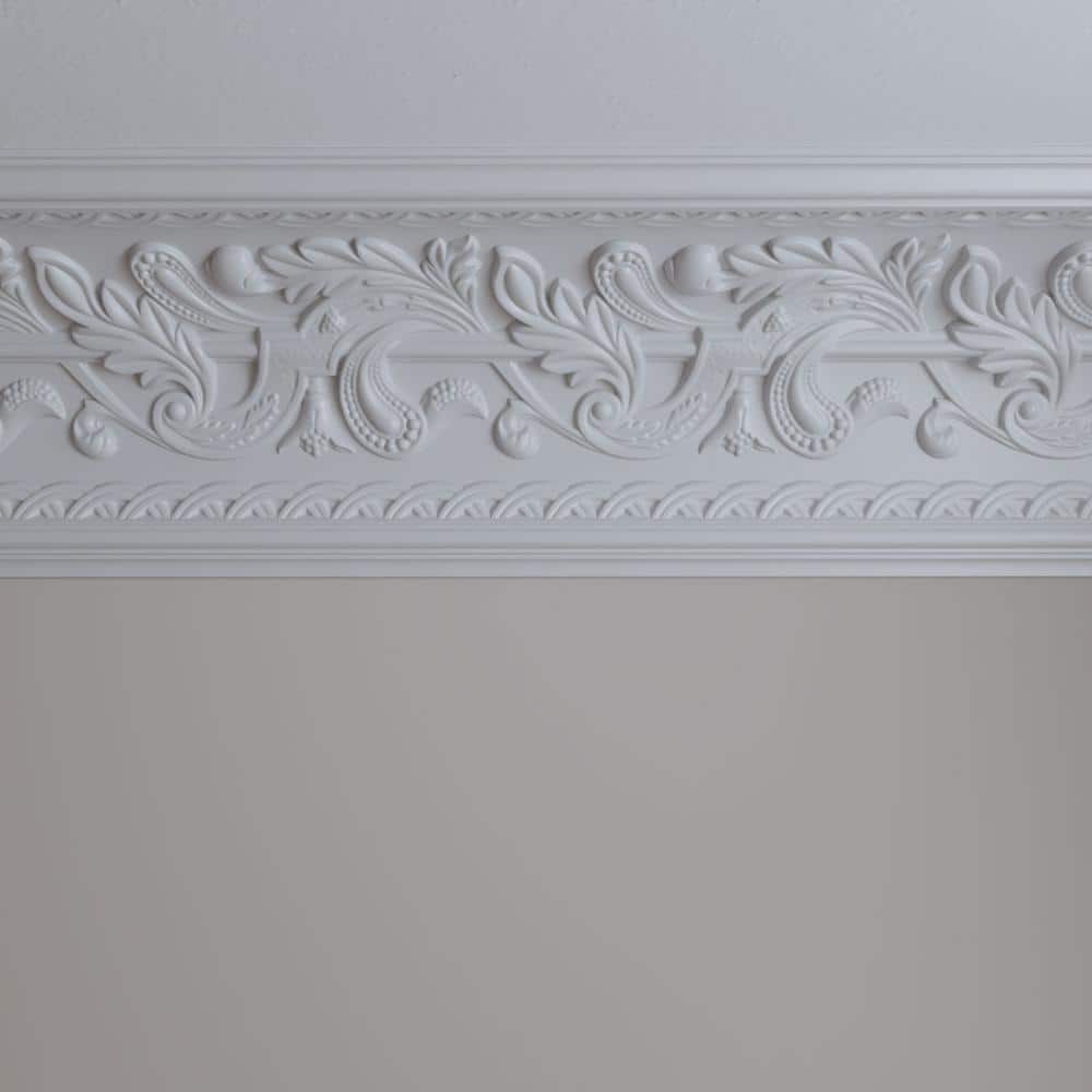 Kinsley White Polyurethane Crown Moulding 94.5" Length