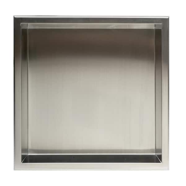 16 in. x 16 in. x 4 in. Niche in Polished Stainless Steel 16 in. x 16 in. x 4 in. Niche in Polished Stainless Steel