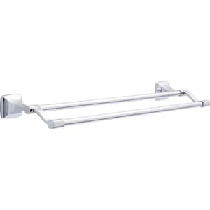 Portwood 24 in. Double Towel Bar in Chrome