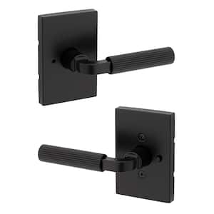 Kwikset Prava Matte Black Bed/Bath Reversible Door Handle 730PVL