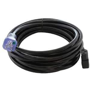 20 ft. 14/3 15 Amp Medical Grade Power Cord with Right Angle IEC C13