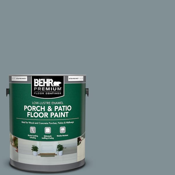 BEHR PREMIUM 1 gal. #740F-4 Dark Storm Cloud Low-Lustre Enamel Interior/Exterior Porch and Patio Floor Paint