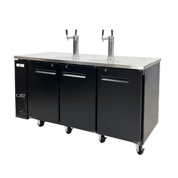 Four Taps Per Tower Three 1/2 in. Barrel Keg Dispenser Kegerator with Two Towers