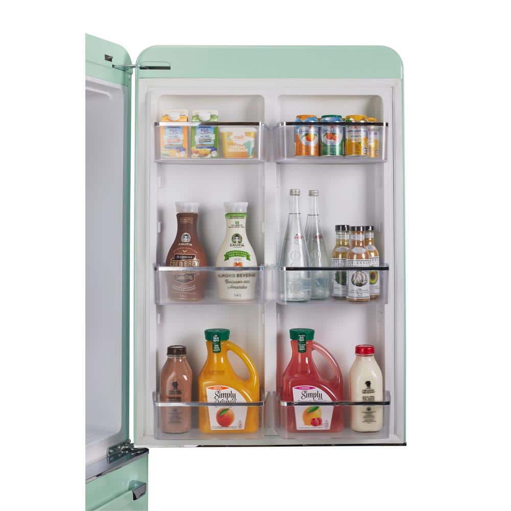 Summer Mint Green 18 Cu. Ft. Bottom Freezer Refrigerator with Ice Maker