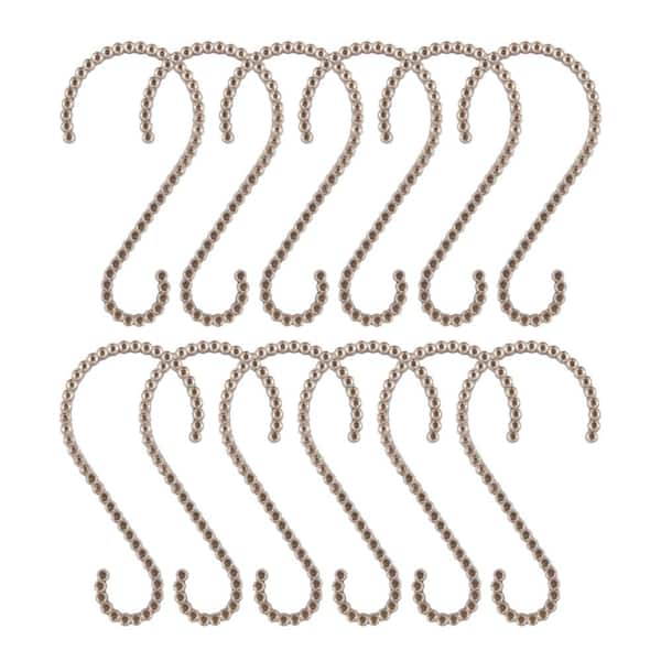 Utopia Alley Shower Rings Rustproof Zinc Shower Curtain S Shaped Hooks for Shower  Curtains in Brushed Nickel (Set of 12) HK11BN - The Home Depot