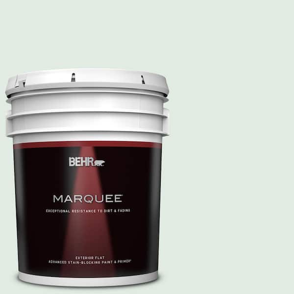 BEHR MARQUEE 5 gal. #480E-1 Country Mist Flat Exterior Paint & Primer