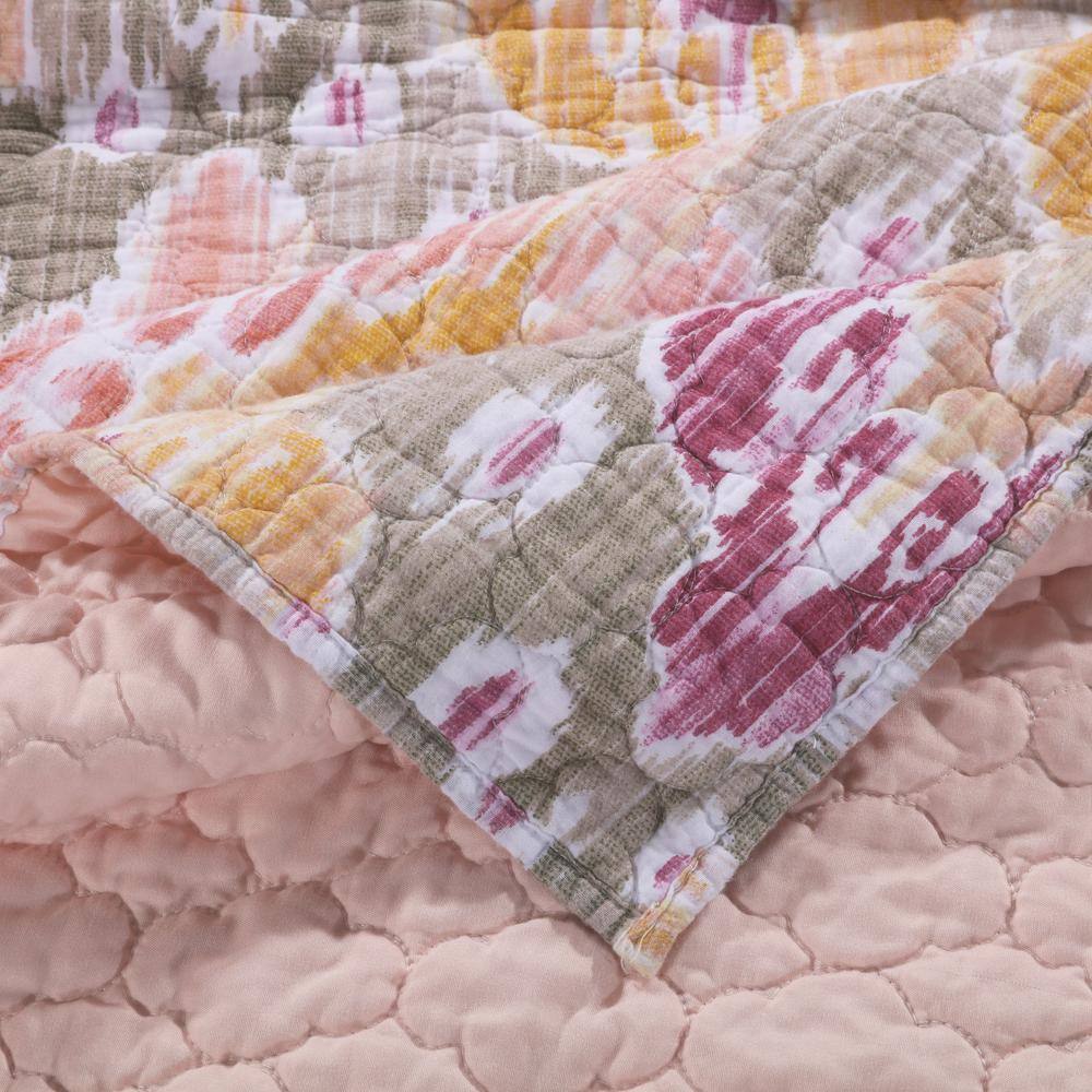 Ibiza Multicolor Cotton Reversible Quilted Throw Blanket