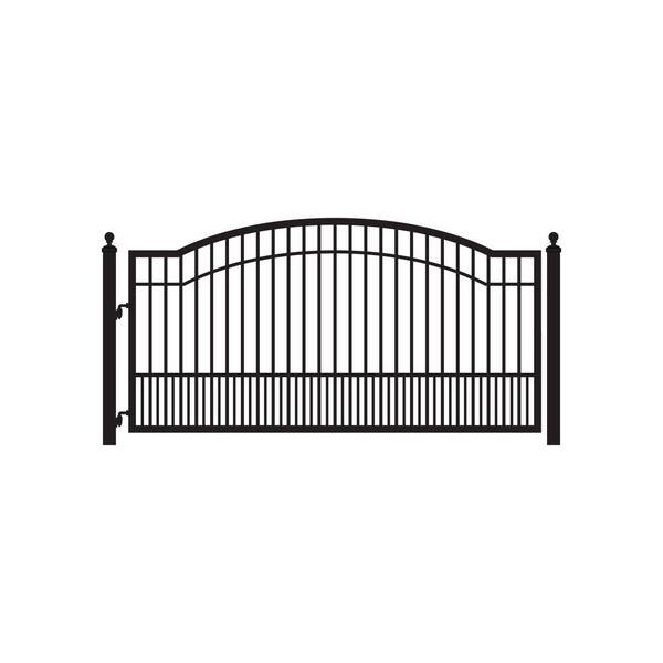 Mighty Mule Biscayne 12 ft. W x 5 ft. H 6 in. Powder Coated Steel Single Driveway Fence Gate