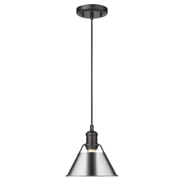 Golden Lighting Orwell 1-Light Matte Black Standard Pendant