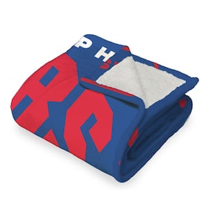 NBA 76ERS High Block Silk Touch Multicolor Sherpa Throw Blanket