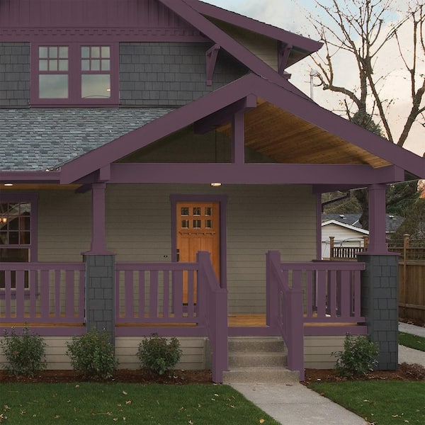 Glidden Premium 1 gal. PPG1046-7 Purple Basil Semi-Gloss Exterior