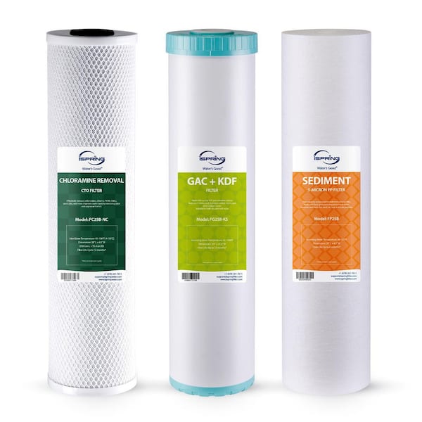 Whole House Water Filter Pack, Fits WGB32B-KSNC, Reduces Chloramine, Heavy Metals, Chlorine, Sediment, Lead, and More