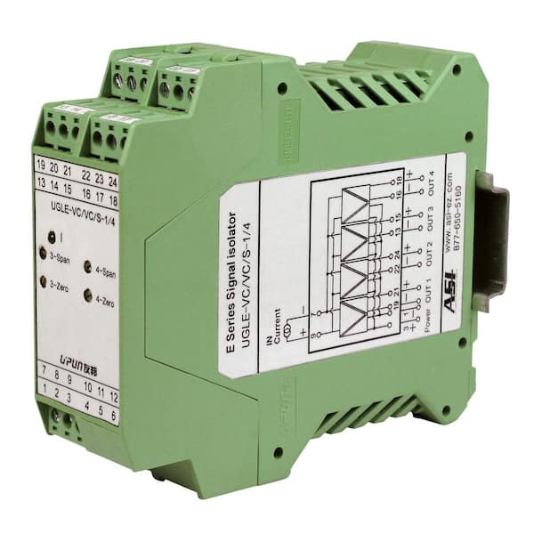 Automation Systems Interconnect 4mA to 20mA Signal Splitter, 1 Input, 4 Output, 24-Volt DC, Loop or Non-Loop Powered, DIN Rail Mount