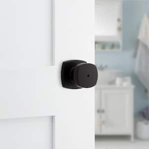 Arroyo Matte Black Bed/Bath Knob with Soft Modern Rose