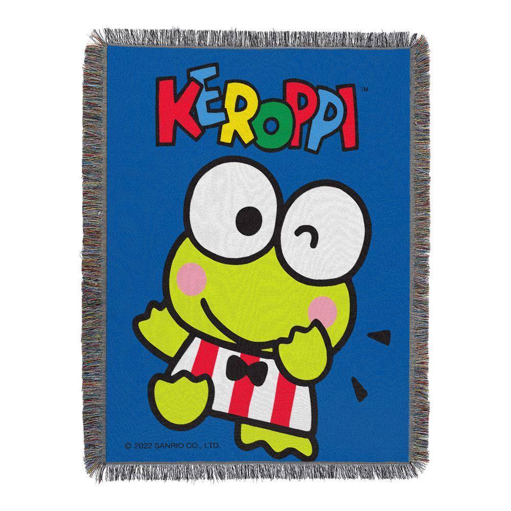 THE NORTHWEST GROUP Keroppi, Wave Keroppi Woven Tapestry Throw