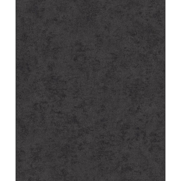 Anthracite Cloudy Plain Print Non-Woven Paste the Wall Textured Wallpaper 57 sq. ft.