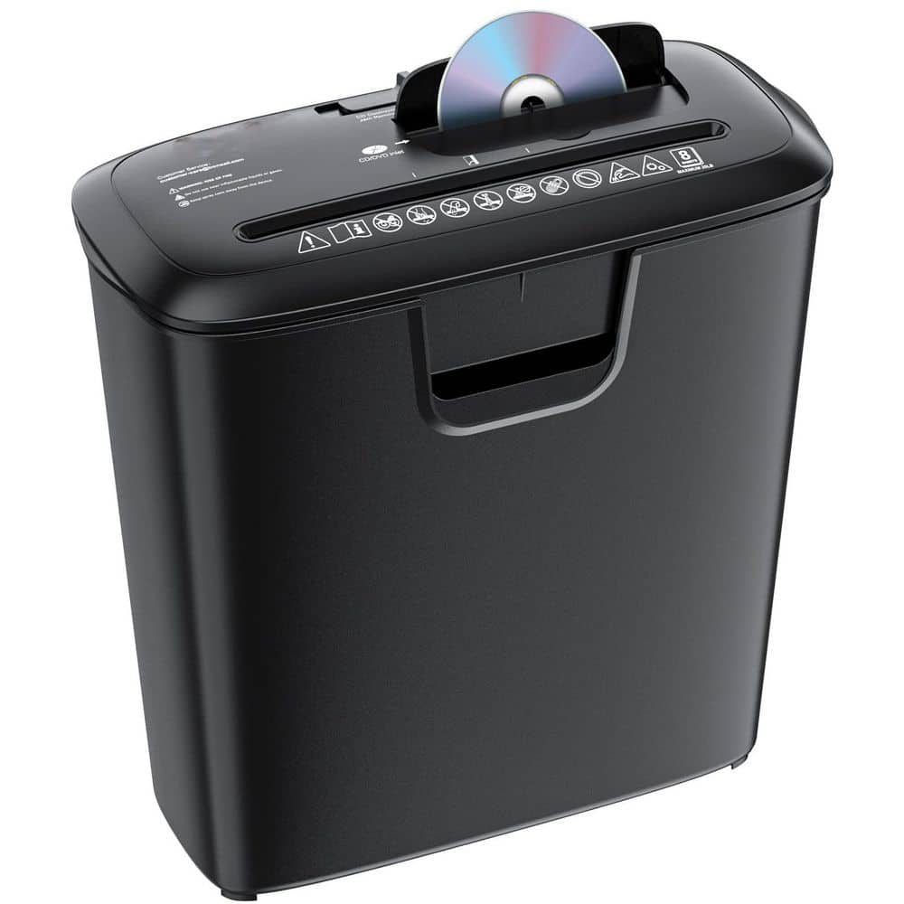3.4 Gal. Wastebasket, 8-Sheet StripCut, CD and Credit Card Shredder Machine