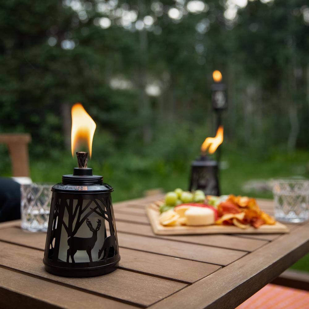 Rustic Bronze 6.75 Inch Metal Table Torch Set
