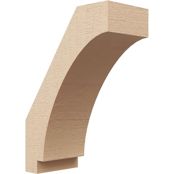 Ekena Millwork 5 in. x 14 in. x 10 in. Imperial Rough Cedar Woodgrain Timberthane Polyurethane Knee Brace, Primed