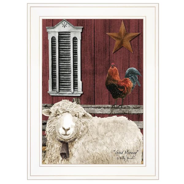 HomeRoots Charlie Good Morning 1-Piece Framed Wall Art 19 in. x 15 in.
