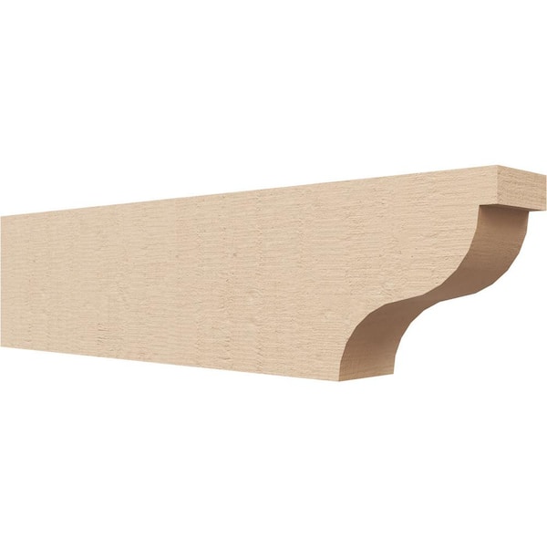 Ekena Millwork 2-in. x 4-in. x 16-in. Garner Woodgrain, Primed Tan Timberthane Polyurethane Rafter Tail Brace