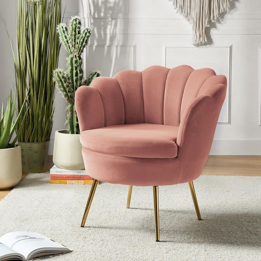 Fidelia Pink Velvet Barrel Chair with Tufted Back (Set of 1) price history on PriceWatchPro