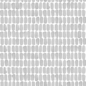 Painted Dash Calming Grey Removable Peel and Stick Vinyl Wallpaper, (Covers 28 sq. ft.)
