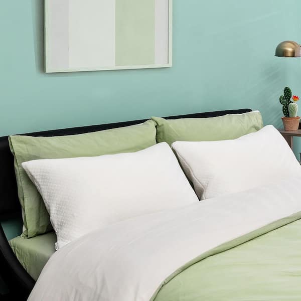 Shredded Memory Foam Bed Pillows Soft Cooling Cover Standard 28 in. x 18 in. Pillows (2-Pack)