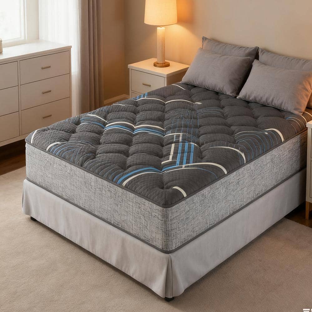 Full Plush Restonic Comfort Care 15 in. Euro Top Hybrid Mattress, Individual Pocketed Coil Mattress,Plush Comfort, Queen