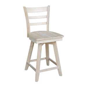 Emily 24 in. H Unfinished Swivel Counter Stool
