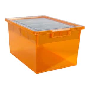 Bin/ Tote/ Tray Divider Kit - Triple Depth 9" Bin in Neon Orange - 1 pack