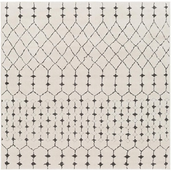 Artistic Weavers Lucillia Beige Trellis 5 ft. x 5 ft. Indoor Square Rug
