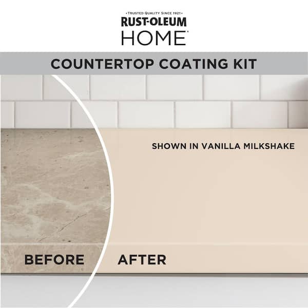 1 qt. Vanilla Milkshake Satin Interior Countertop Paint Kit