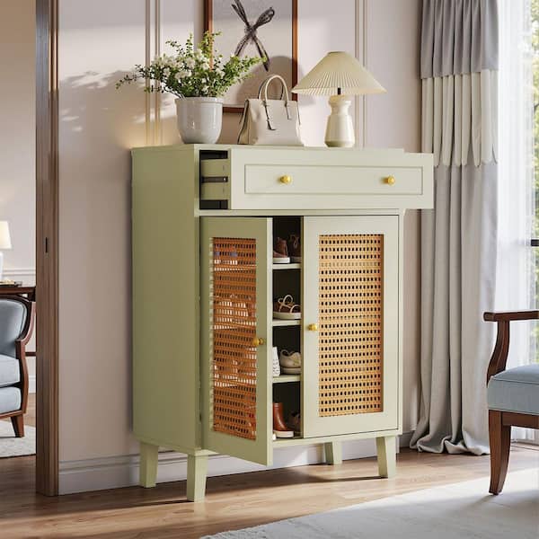 Ahlivia Mint Green 43.7 in. H Storage Cabinet with 4-Adjustable Shelves