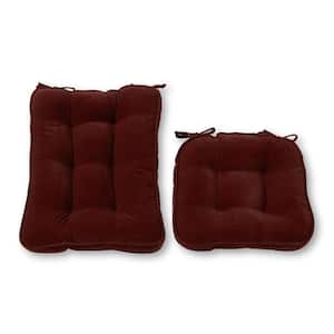 Hyatt Burgundy 2-Piece Rocking Chair Cushion Set