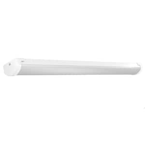 4 ft. 64-Watt Equivalent Direct Wire or Plug-in Integrated LED White Motion Wrap Utility Shop Light with Remote