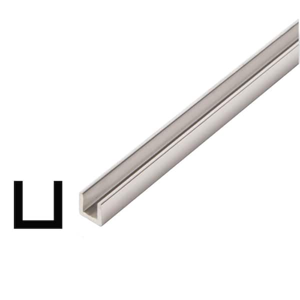 AT 015 3/8 in. D x 3/8 in. W x 96 in. L Metal Mira Lustre U-Channel Drip Cap Moulding Pack (6-Pack)