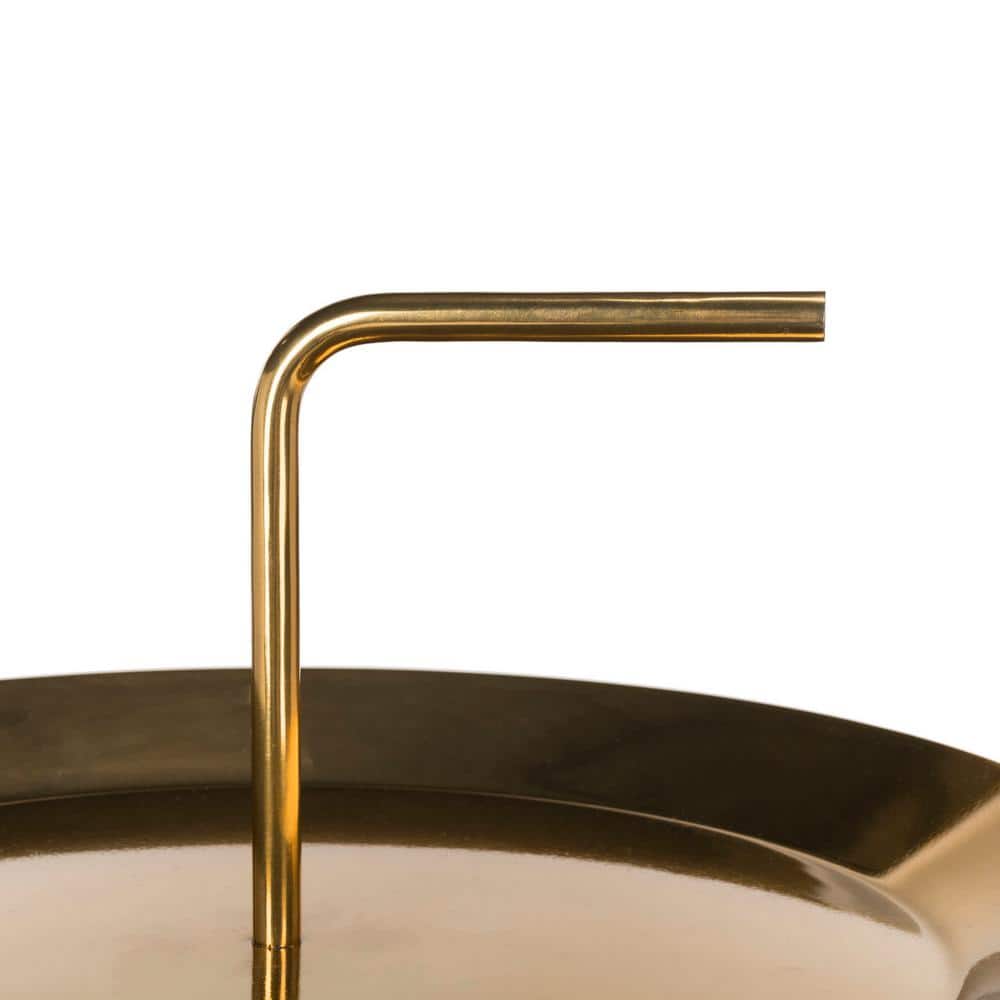 Apollo Round Brass and Marble Accent Table