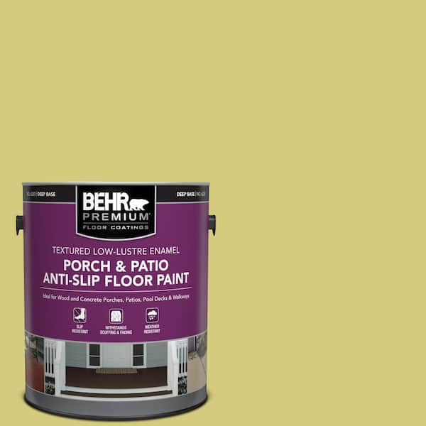 BEHR PREMIUM 1 gal. #P350-4 Spring Grass Textured Low-Lustre Enamel Interior/Exterior Porch and Patio Anti-Slip Floor Paint