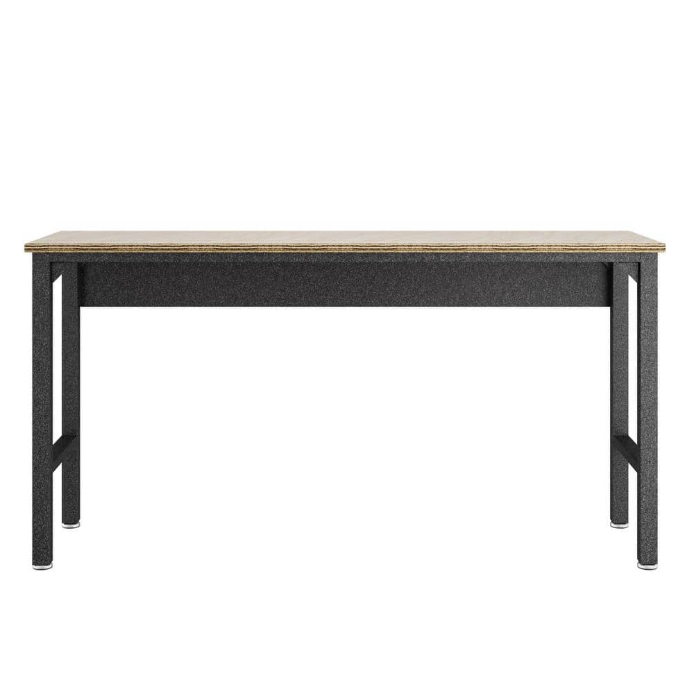 Manhattan Comfort Fortress 72 in. W x 20 in. D Steel Workbench Table in Gray