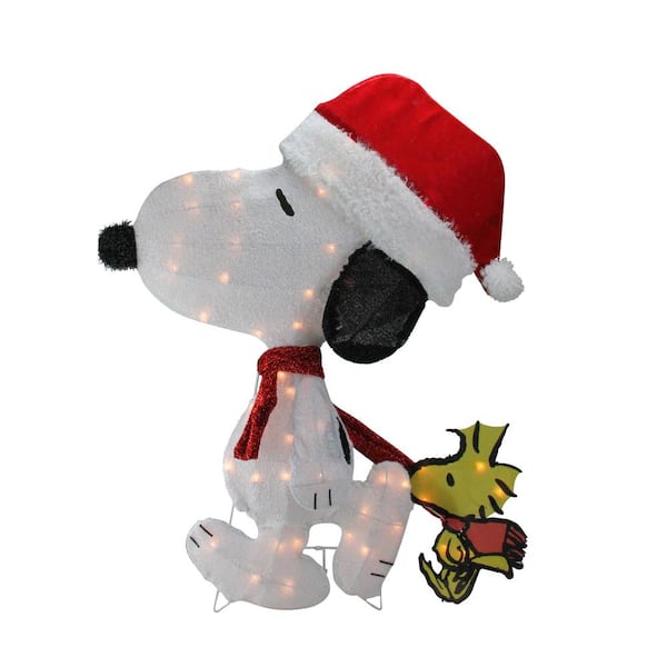 Northlight 32 In Christmas Pre Lit Peanuts Snoopy And Woodstock 2d Outdoor Decoration 32606675 - Peanuts Outdoor Christmas Decorations Home Depot
