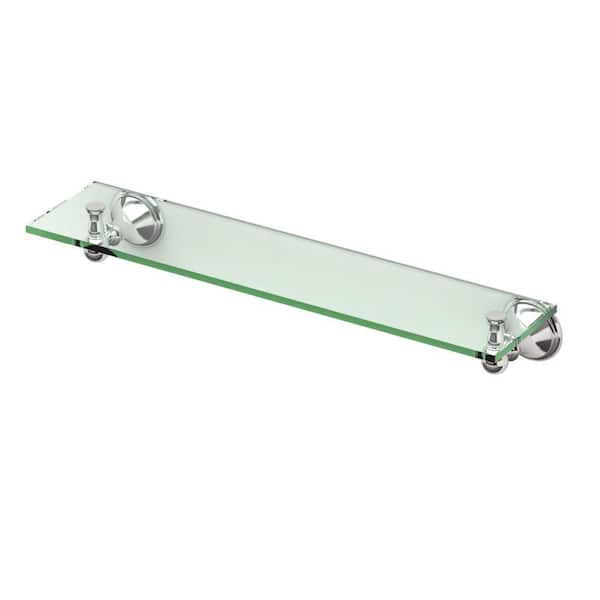 Gatco Laurel Ave 17.25 in L x 3 in. H x 20.13 in. W Shelf in Glass in Polished Nickel