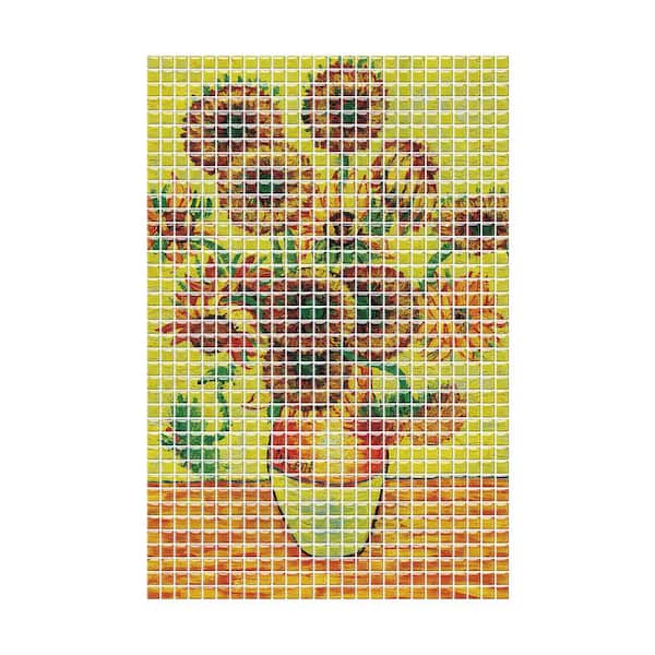 ilemong Yellow 10 in. x 10 in. PVC Peel and Stick Wall Tile 3D 3-Dimensional Paintings (6-Piece)