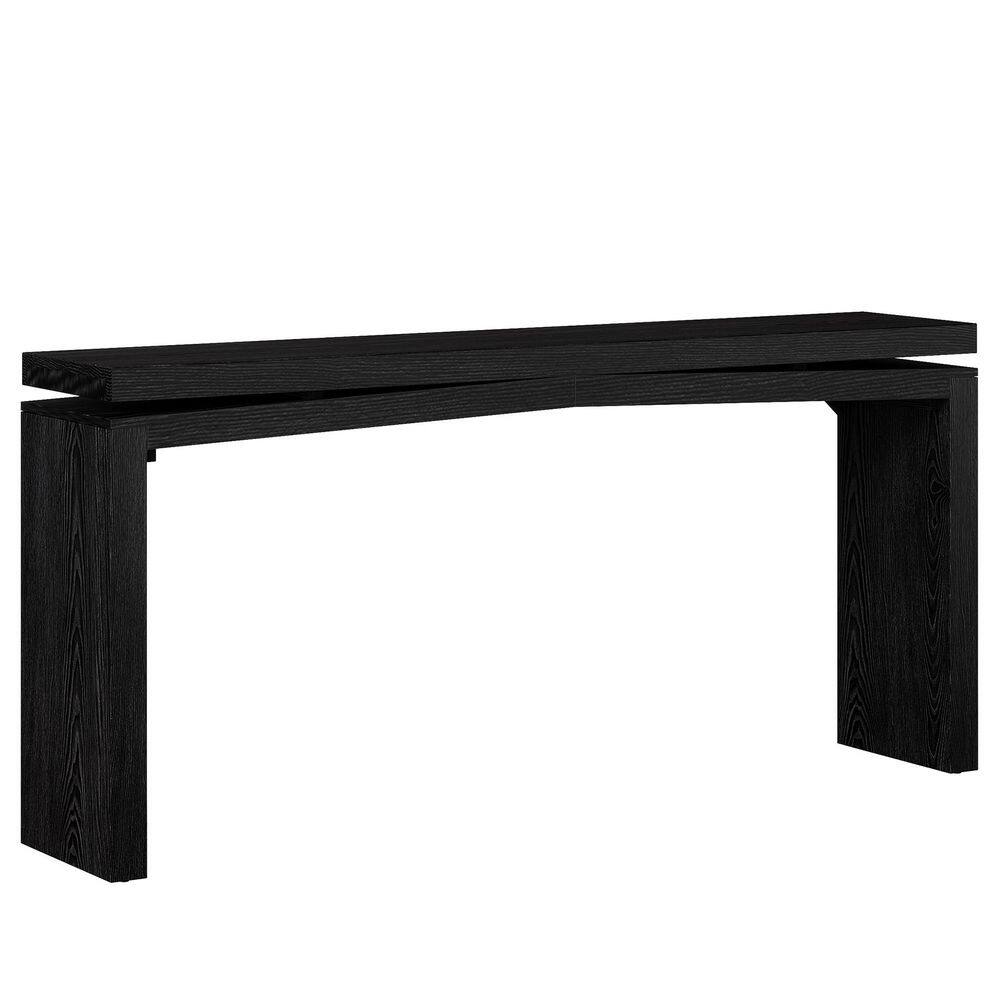 Turrella 63 in. Black Rectangle Solid Wood Console Table, Farmhouse Long Entryway Table for Hallway,Living Room price history on PriceWatchPro